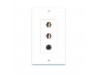 Placa Tapa decora ABS puertos 2 USB 2.0 + Jack audio 3.5 mm